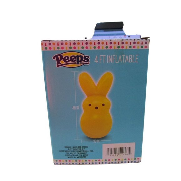 Yellow Easter Bunny Inflatable Classic Peep New 4ft Tall - Picture 13 of 13